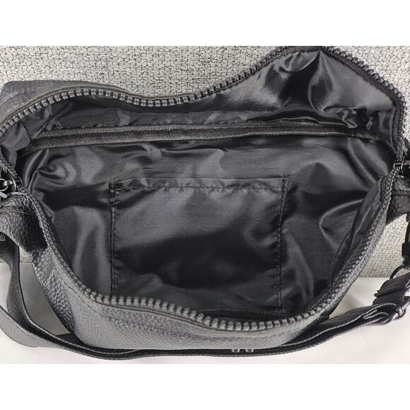 MELT COSMETICS BLACK SLING FANNY BAG CROSSBODY - 10" L x 6" H - ADJUSTABLE STRAP - Picture 7 of 12